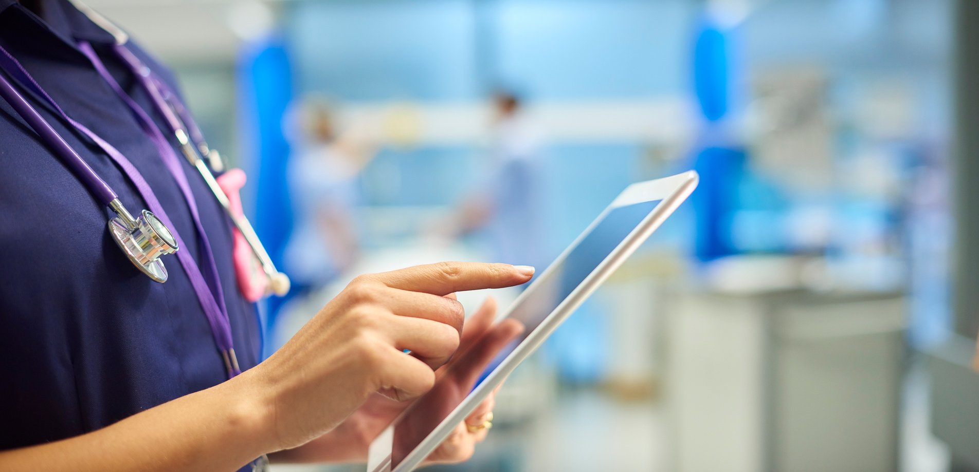 nurse with tablet