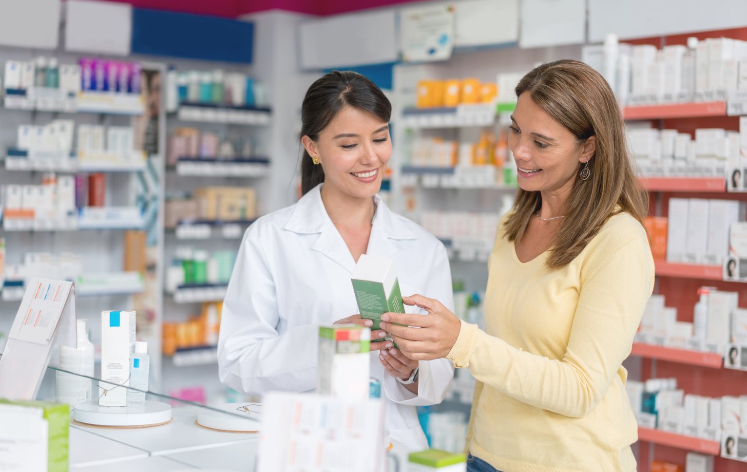 Woman at the pharmacy