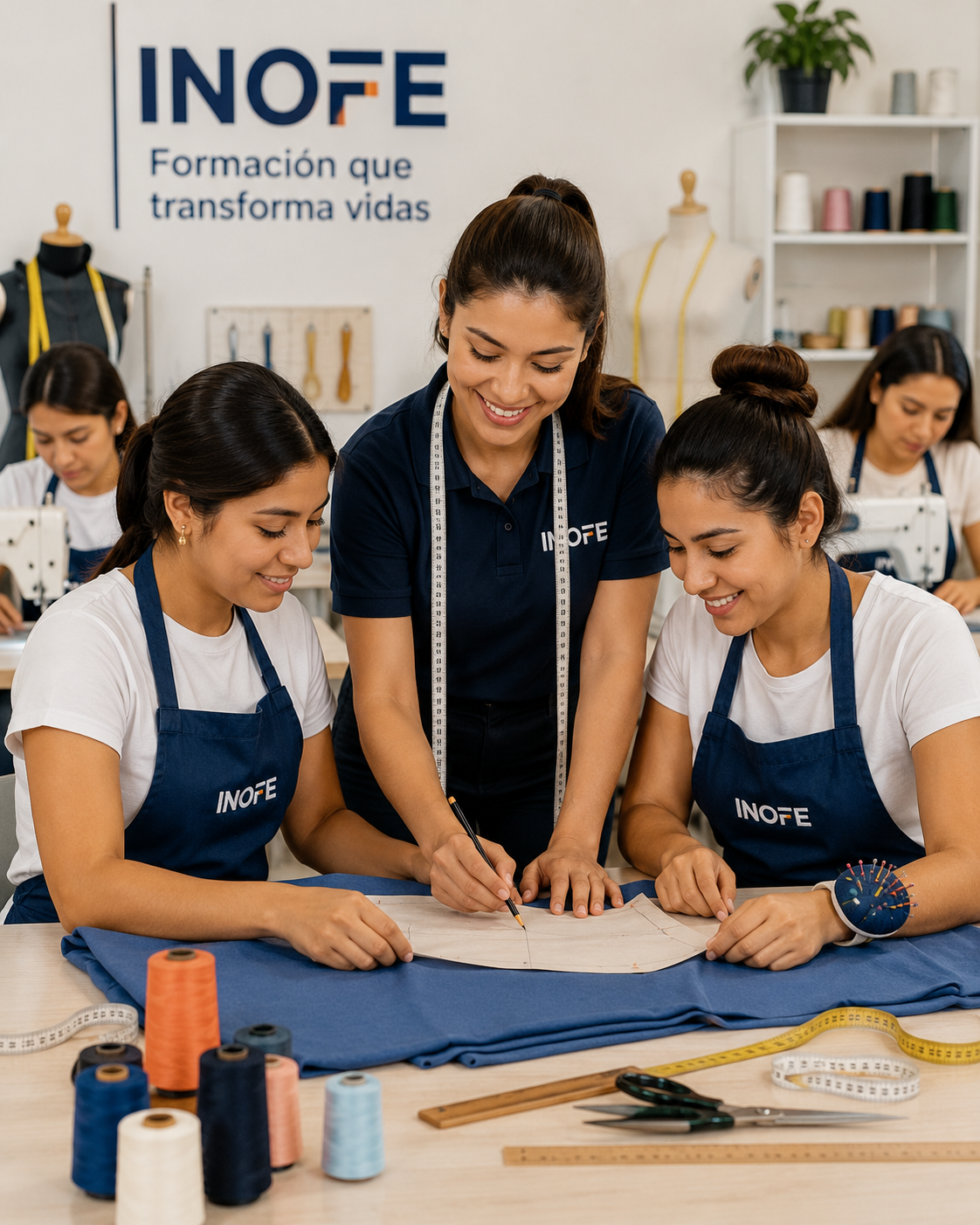 Estudiantes participando en una clase práctica de INOFE